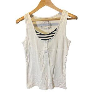 Oleg Cassini Sport White Sleeveless Top SZ Medium
